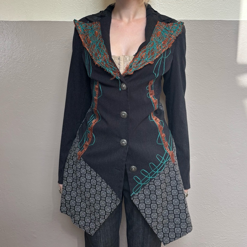 Stylish Denim and Gray Women's Jacket